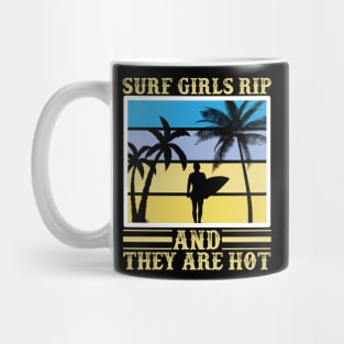 beach surfing beach ocean Mug